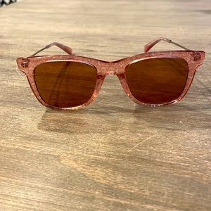 Coach Pink Sparkle Sunglasses with Case & cleaning cloth.